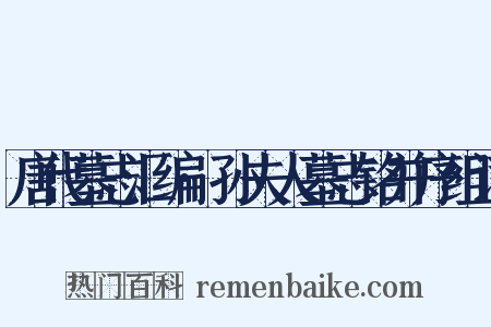 唐代墓志汇编·孙夫人墓志铭并序组词是什么意思的图片